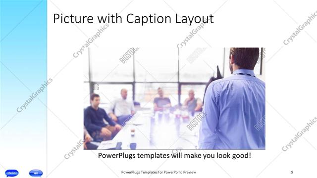 Picture with Caption presentation slide layout