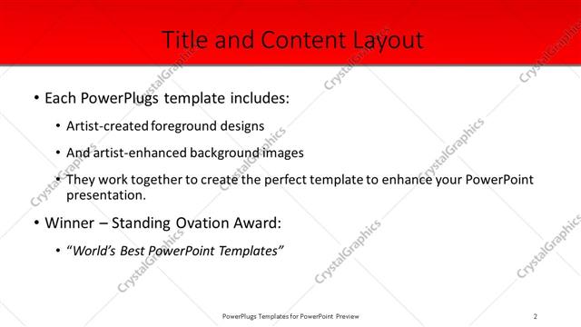 Title and Content presentation slide layout