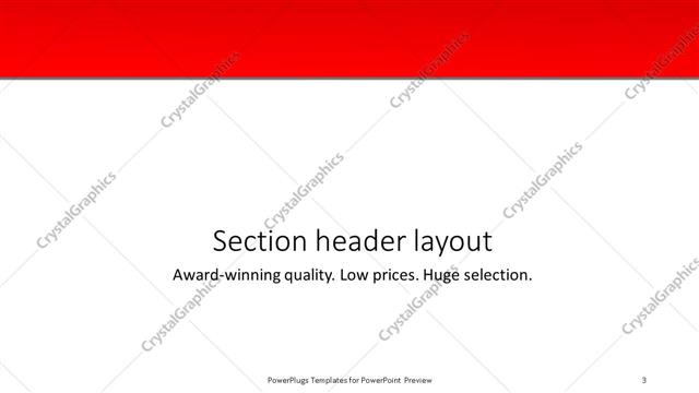 Section Header presentation slide layout
