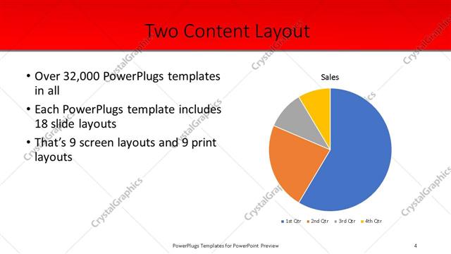 Two Content presentation slide layout