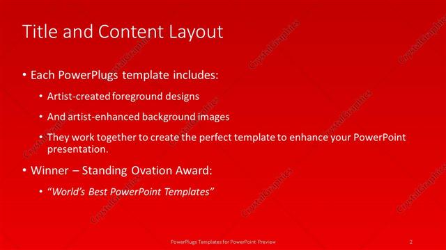 Title and Content presentation slide layout