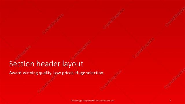 Section Header presentation slide layout