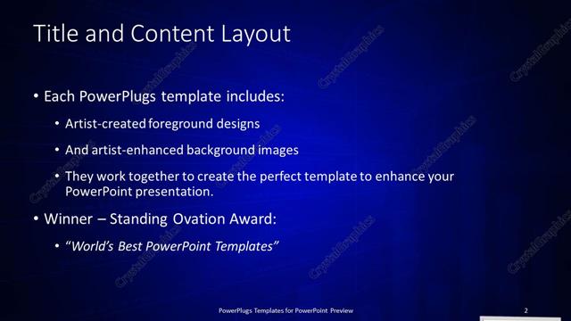 Title and Content presentation slide layout