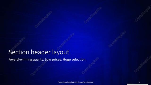 Section Header presentation slide layout