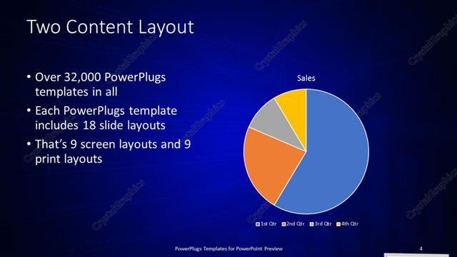 Two Content presentation slide layout