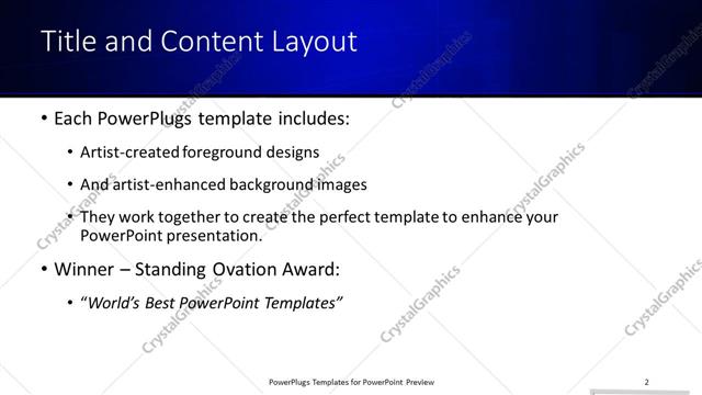 Title and Content presentation slide layout