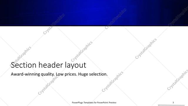 Section Header presentation slide layout