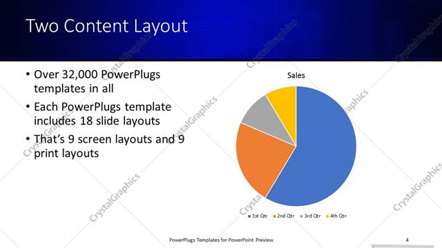 Two Content presentation slide layout