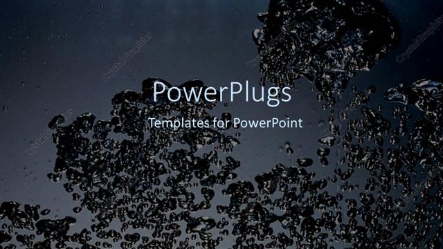  Presentation with water science - 3D depiction of water bubbles gathering