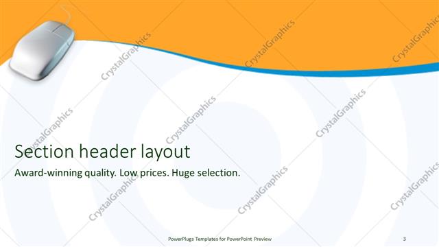 Section Header presentation slide layout