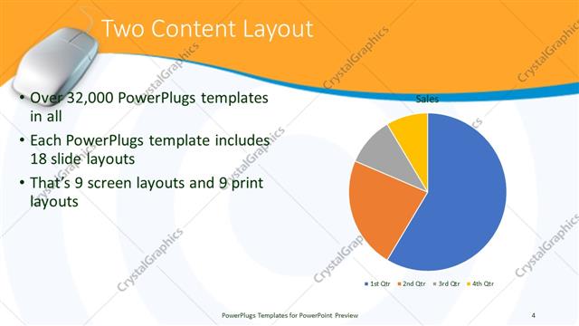 Two Content presentation slide layout