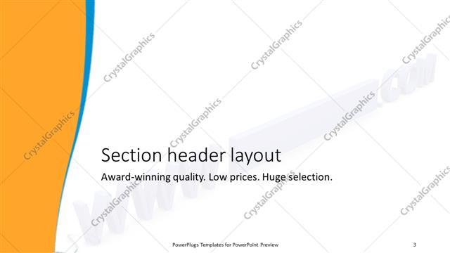 Section Header presentation slide layout
