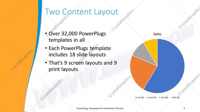 Two Content presentation slide layout