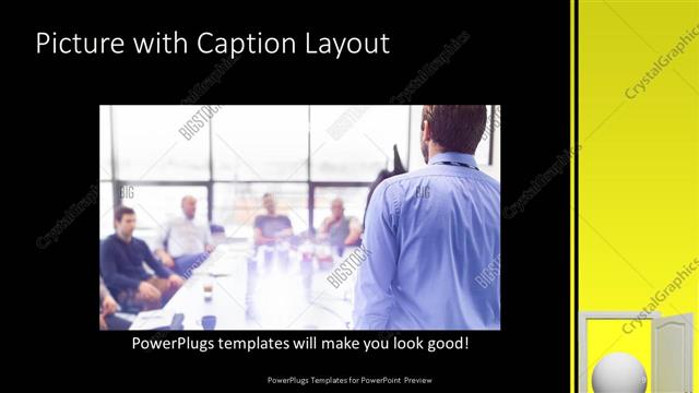 Picture with Caption presentation slide layout