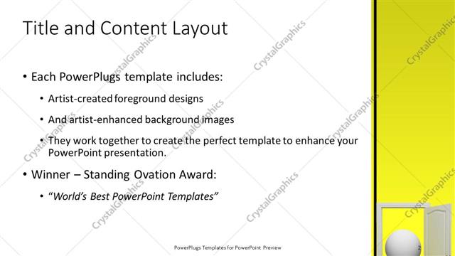 Title and Content presentation slide layout
