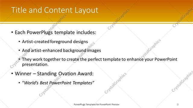 Title and Content presentation slide layout