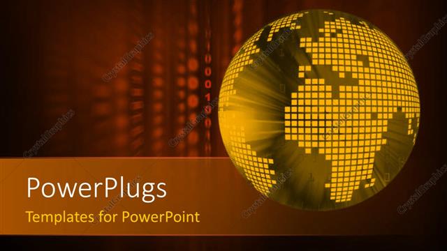  Presentation with binary - 3D digital globe on a binary code