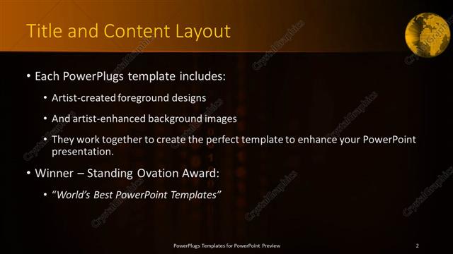 Title and Content presentation slide layout