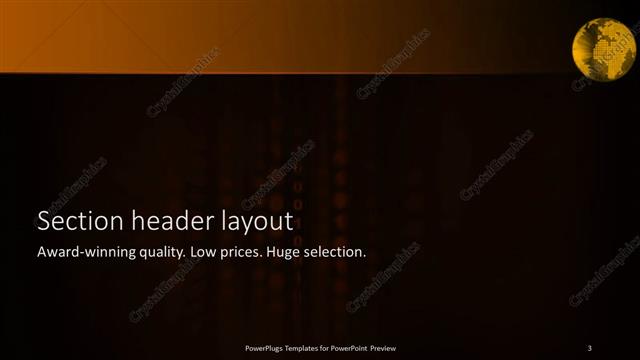 Section Header presentation slide layout