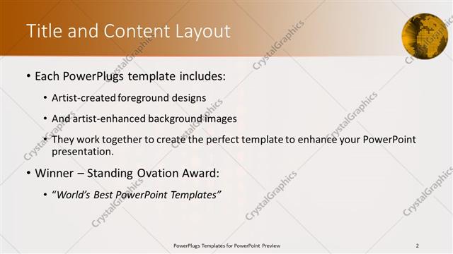 Title and Content presentation slide layout