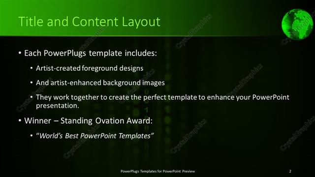 Title and Content presentation slide layout