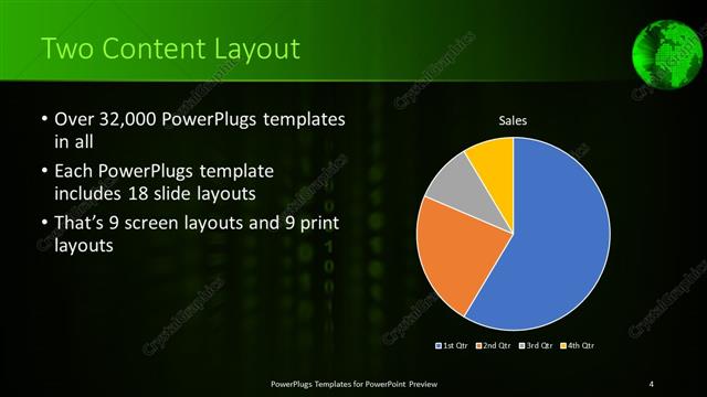 Two Content presentation slide layout