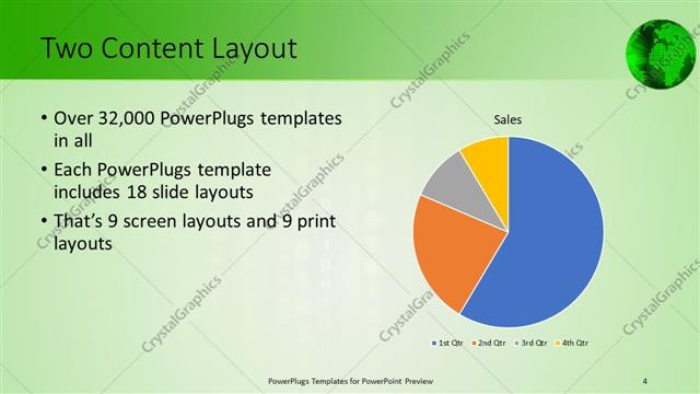 Two Content presentation slide layout