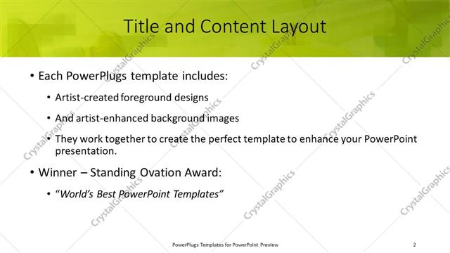 Title and Content presentation slide layout