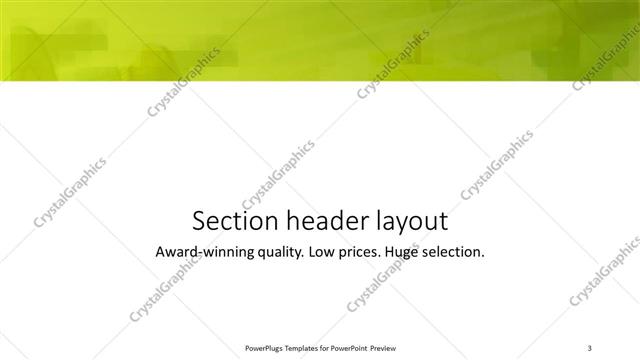 Section Header presentation slide layout