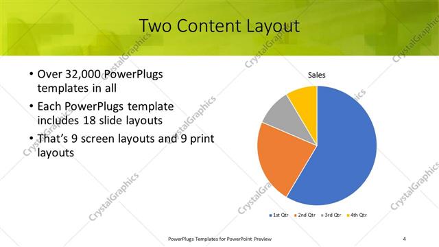 Two Content presentation slide layout