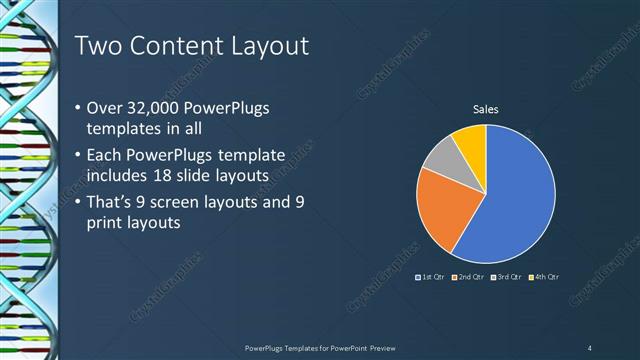 Two Content presentation slide layout