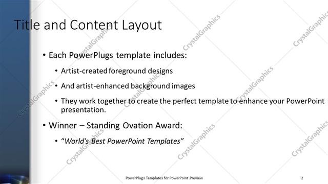 Title and Content presentation slide layout