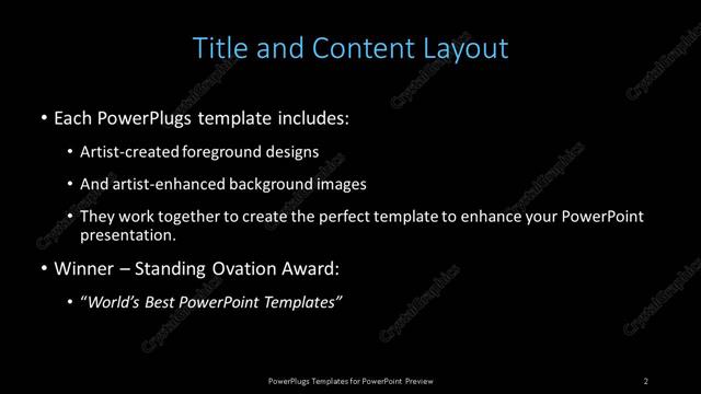 Title and Content presentation slide layout