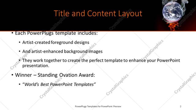 Title and Content presentation slide layout