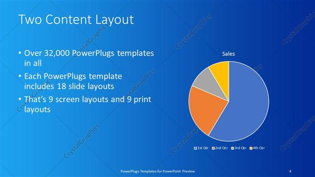 Two Content presentation slide layout