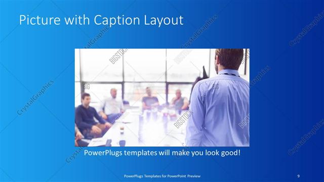 Picture with Caption presentation slide layout