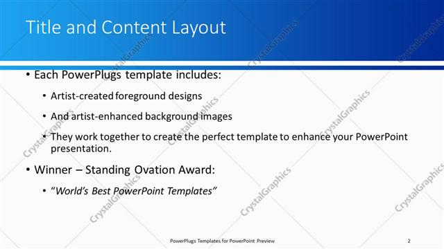 Title and Content presentation slide layout