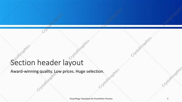 Section Header presentation slide layout