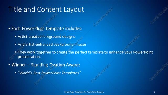 Title and Content presentation slide layout