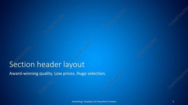 Section Header presentation slide layout