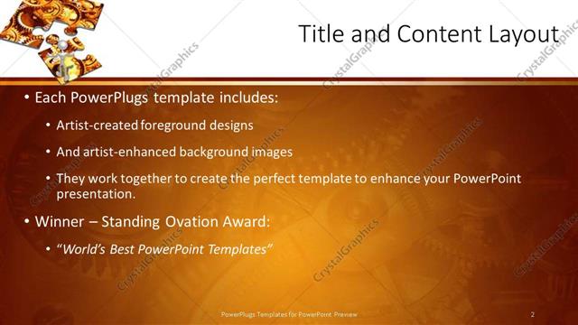 Title and Content presentation slide layout