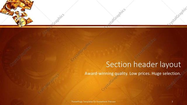 Section Header presentation slide layout