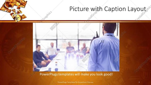 Picture with Caption presentation slide layout