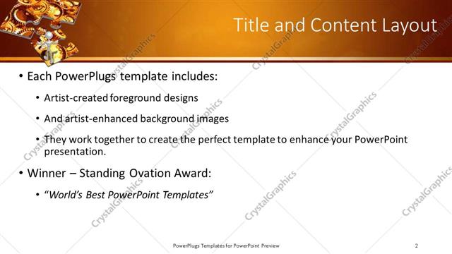Title and Content presentation slide layout
