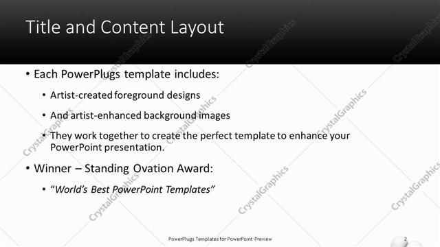 Title and Content presentation slide layout