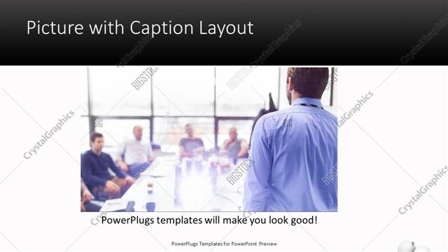 Picture with Caption presentation slide layout