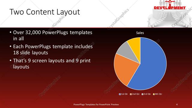 Two Content presentation slide layout