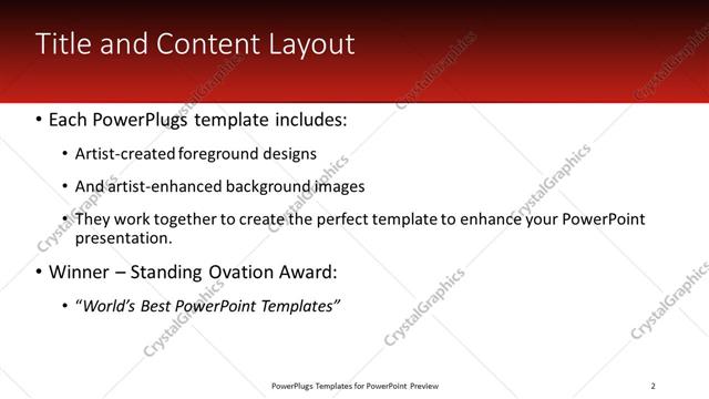 Title and Content presentation slide layout