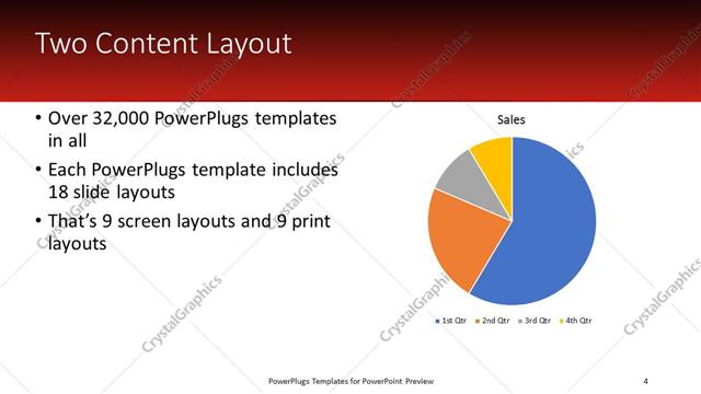 Two Content presentation slide layout