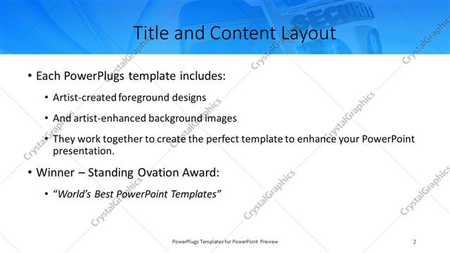Title and Content presentation slide layout